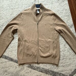 Men’s Tommy Hilfiger full zip sweater, size large, never worn.